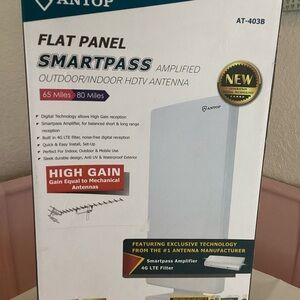 Antop At400 Indoor/outdoor 4k HDTV Anthena W/multi Direction 65-80 Mile Range